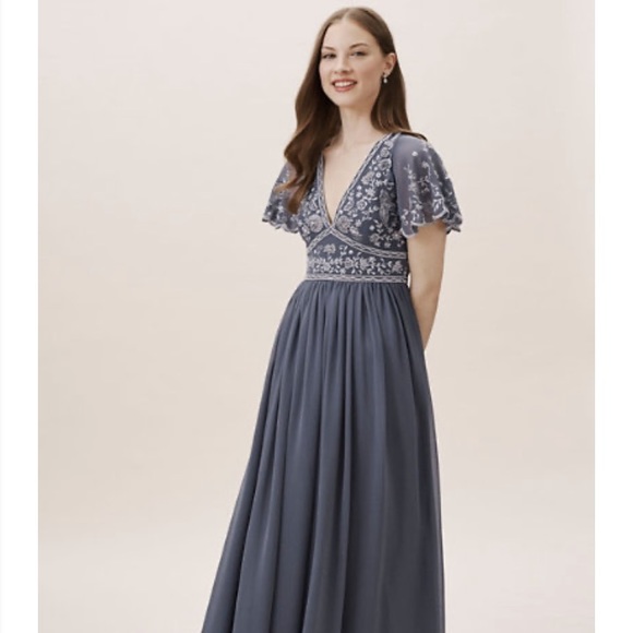 Bhldn Anthropologie Fresna Grey Formal 